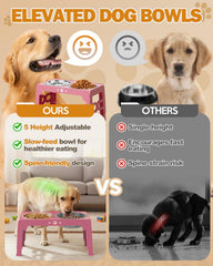 Jovrun elevated dog bowls slow feeder bowl encourages mindful eating