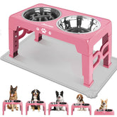 Jovrun elevated dog bowls height-adjustment aid comfortable meals for dogs