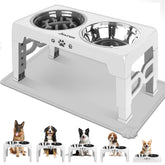 Jovrun elevated dog bowls stand securely for comfortable meals and reduced neck strain.
