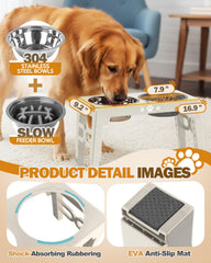Jovrun five-height stand offers versatile settings for growing dogs.