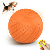 Jovrun Interactive Dog Toys Ball front view in orange boosts engagement for small dogs