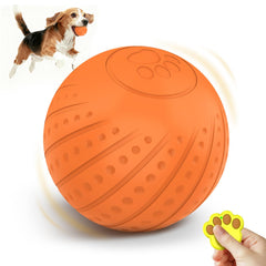 Jovrun Interactive Dog Toys Ball front view in orange boosts engagement for small dogs