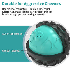 JoyBruko Dog Ball teeth-cleaning-nubs help remove food particles while chewing.