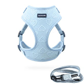 JoyCrafted-FBL no-pull harness blue XXS front view; secure escape-proof walks.