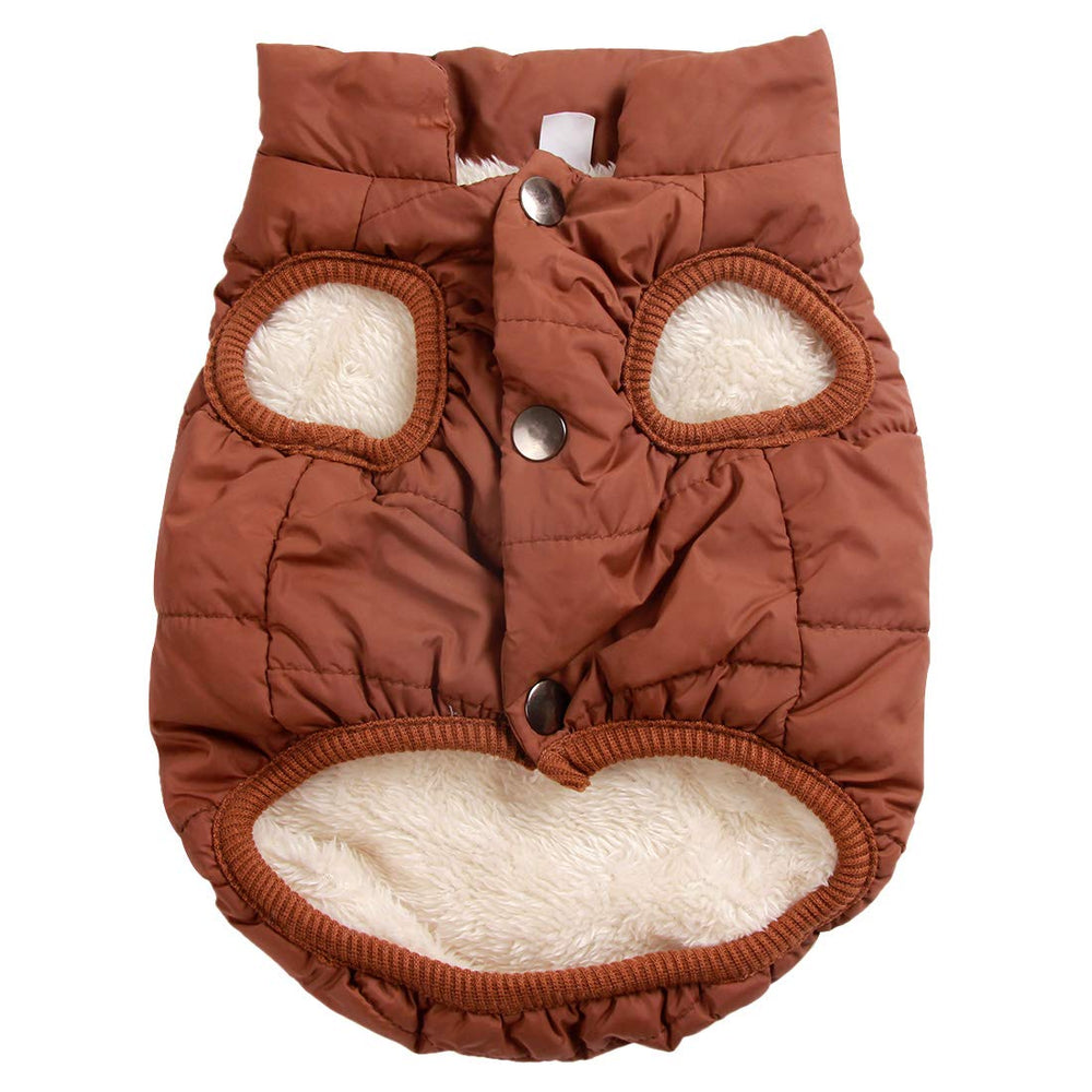 JoyDaog 2Layers fleece-lined winter dog jacket front view for warmth