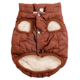 JoyDaog 2Layers fleece-lined winter dog jacket front view for warmth