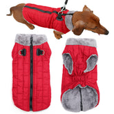 JoyDaog warm fleece coat back zipper for easy on-off during winter walks