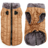 JoyDaog warm fleece coat with built-in harness and D-rings for secure leash
