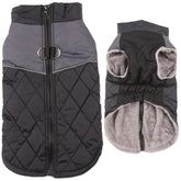 JoyDaog warm fleece dog coat front view keeps dogs cozy outdoors