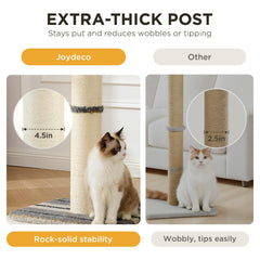 Joydeco cat scratching post hanging ball image encourages interactive play and enrichment.