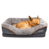 JOYELF memory foam dog bed small base shows contouring comfort for small dogs during naps