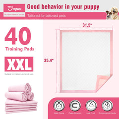 Joyeux extra large puppy pads absorbent core demonstrates capacity up to nine cups.