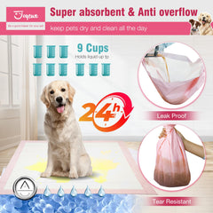 Joyeux extra large puppy pads quick-dry surface emphasizes rapid moisture wicking.