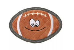 Joyhound Rip Roarin' tough football toy front view, ideal for aggressive chewers during fetch.