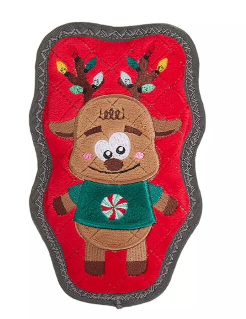 Joyhound Rip Roarin' reindeer outside view for durable holiday play.