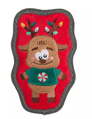 Joyhound Rip Roarin' reindeer outside view for durable holiday play.