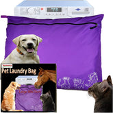 Joymaney Pet Laundry Bag with closed zip protects machines from pet hair.