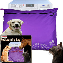 Joymaney Pet Laundry Bag with closed zip protects machines from pet hair.