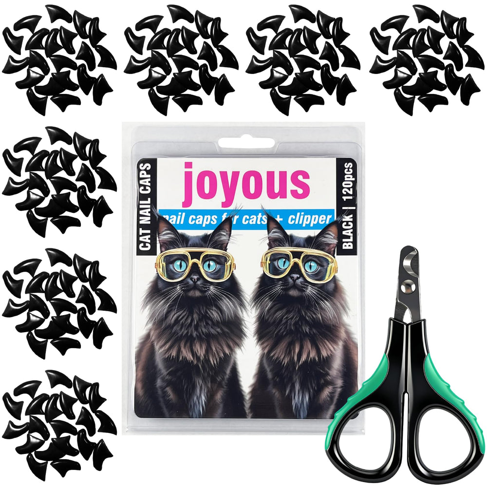 joyous black cat nail caps pack for at home safe paw care