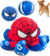 JoySolar spider toy tear-open keeps dogs engaged during play.
