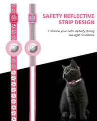 Joytale AirTag cat collar adjustable 7.5-12.5 inches pink fit