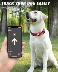 Joytale Airtag Dog Collar reflective strips visible at night for safety