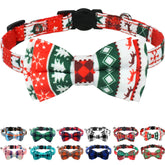 Joytale Christmas cat collar with bells, front view for easy location.
