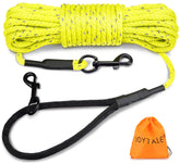 Joytale long dog-training-leash 50ft yellow for extended control during off-leash sessions.