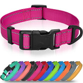 Joytale reflective dog collar hotpink full view for visibility