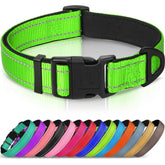 Joytale reflective dog collar with neoprene padding for large dogs, enhances night visibility