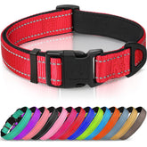 Joytale Reflective Dog Collar close-up of neoprene padding for comfort.