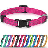 Joytale small dog collar in hotpink highlights lightweight nylon for daily comfort.