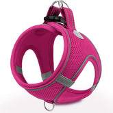 Joytale small dog harness hot pink step-in vest for comfortable daily walks.