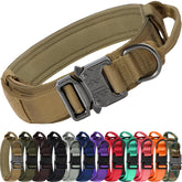 Joytale tactical dog collar handle closeup shows secure grip for controlled walking.