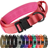 Joytale Tactical Dog Collar with Handle shows sturdy handle for controlled walks.