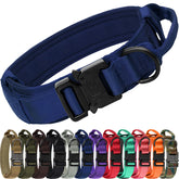 Joytale tactical dog collar with handle navyblue for secure control during training.