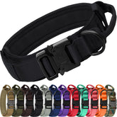 Joytale tactical dog collar handle close-up for enhanced on-leash control.