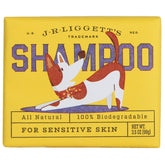 JR Liggett's dog shampoo bar packaging highlights small-batch care for sensitive dogs