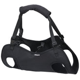 Jranter full body lift harness on dog during walk offers steady support.