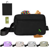 JRQCSJY puppy treat waist belt bag front view with quick-access pockets for walks