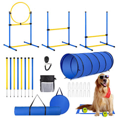 JRUICFDY dog agility hurdle for backyard training to improve coordination.