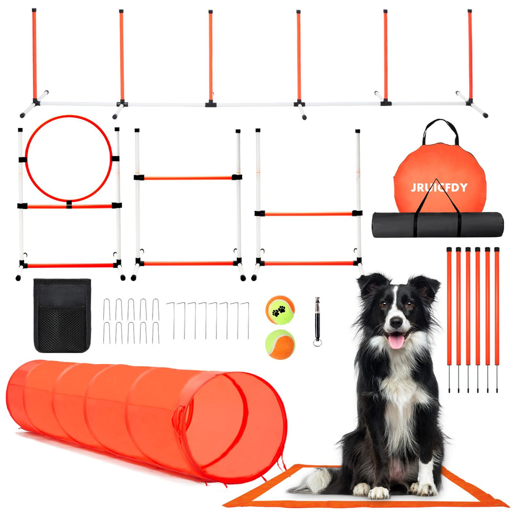 JRUICFDY dog agility poles for adjustable backyard training and improved coordination