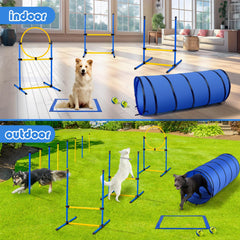 JRUICFDY agility tunnel for exploratory play and quick sprints.