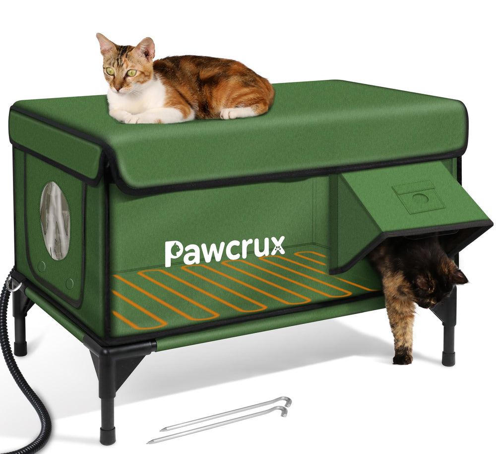 JLSAME weatherproof heated cat house exterior for outdoor winter shelter