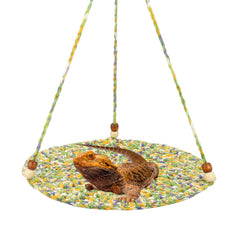 Jspupifip bearded dragon bed hammock closeup highlighting cozy lounging and enrichment in small habitats.