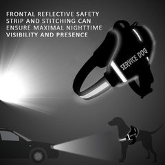 JSXD dog harness 3M reflective straps boosts night visibility for safe evening walks
