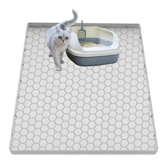 JSXZWOO cat litter mat 25x19 captures litter to keep floors tidy.