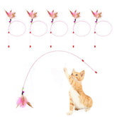 JTQXX cat feather toy pack front view for engaging play sessions