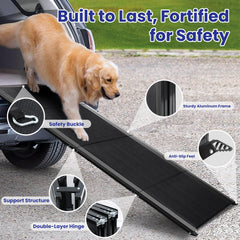 JTSIOV dog ramp 250lbs capacity demonstrates robustness for large dogs.