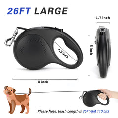 JUBDUG retractable leash lock button for quick secure stop-and-release